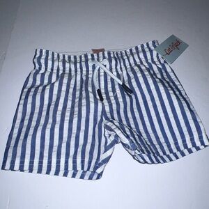 Boys' Striped Seersucker Swim Shorts Cat & Jack Blue Size 12M
